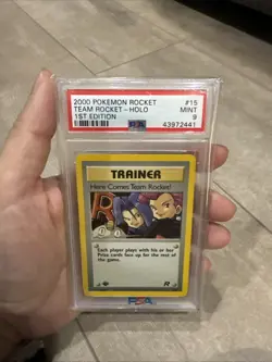 PSA 9 Pokemon - Here Comes Team Rocket!1st Edition Holo Rare 15/82 - Image 1