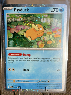 Pokemon TCG Psyduck MEP 007 Mega Evolution Pokemon Blister Promo SWIRL Holo NM - Image 3
