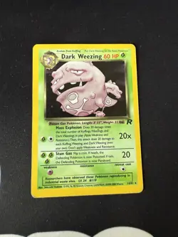 2000 Pokemon Team Rocket Dark Weezing Holo #14/82 - Image 1
