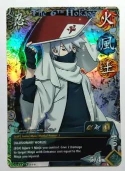 Carte Naruto CCG Collectible Card Game 174 Foil neuf The 6 Th hokage - Image 1