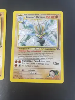Giovanni’s Machop Machoke Machamp Holo 6/132 Gym Challenge Pokemon Card TCG - Image 4