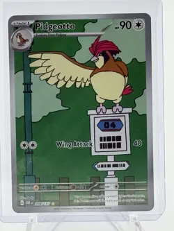Pidgeotto 208/197 Obsidian Flames Illustration Rare Holo Pokemon Card English LP - Image 1