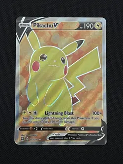 Pikachu V Full Art 157/172 Ultra Rare Pokemon Card Brilliant Stars | NM / MINT - Image 1
