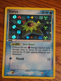 Pokemon 2004 Pokemon Ex Hidden Legends Staryu holo card, mint condition - Image 1