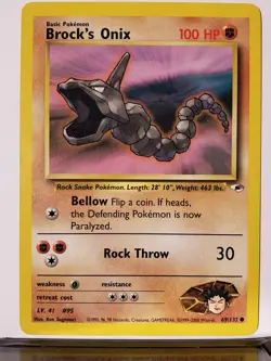 Brock's Onix 69/132 LP - Gym Heroes Pokemon Card - $2 Flat Shipping - Image 1