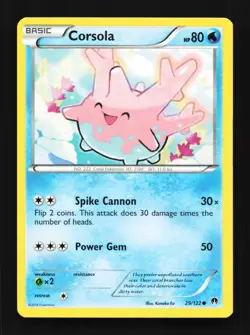 Corsola 29/122 LP BREAKpoint English Pokemon Card TCG - Image 1