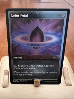 Lotus Petal Magic The Gathering 30th Anniversary Play Foil Etched Promo Card - Image 1