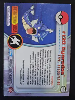 Gyarados #130 - Pokemon Topps Card TV Animation Series 3 -Holo - Blue Logo Rare - Image 3