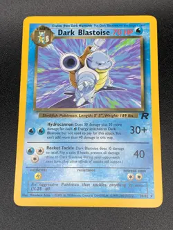 Dark Blastoise 20/82 RARE Team Rocket Pokemon TCG Card NM 2000 WOTC - Image 1