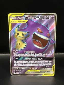 Pokemon Gengar & Mimikyu GX Sun & Moon Team Up 164/181 Full Art Card - Image 2