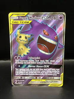 Pokemon Gengar & Mimikyu GX Sun & Moon Team Up 164/181 Full Art Card - Image 3