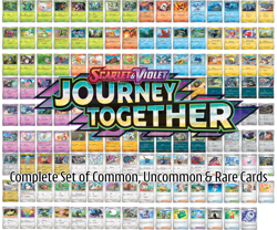 Pokemon Journey Together Complete Common, Uncommon & Rare 143 Card Set - Image 1
