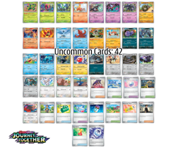 Pokemon Journey Together Complete Common, Uncommon & Rare 143 Card Set - Image 3
