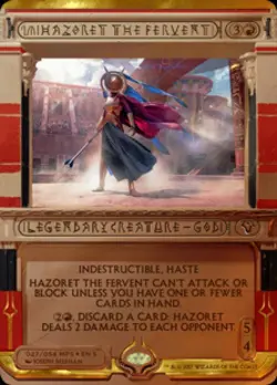 MTG English Hazoret the Fervent NM Foil Amonkhet Invocations - Image 1