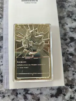 Pokemon Vintage 1999 23K Gold Plated Card Burger King Limited Edition Togepi - Image 3