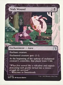 MTG Wilds of Eldraine: Enchanting Tales Stab Wound 0036 NM - Image 1
