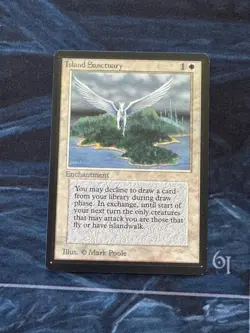 Beta Island Sanctuary MTG Beta Mark Poole Magic NM/LP White Rare - Image 1