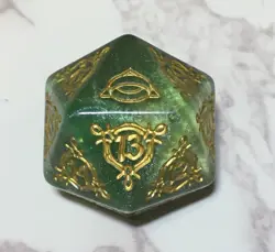 OVERSIZED MTG D20 Spindown Life Counter Dice - LORD OF THE RINGS - Image 1