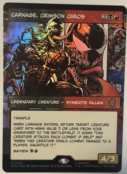 Carnage, Crimson Chaos 0222 (Borderless) Marvel's Spider-Man Foil - Image 1