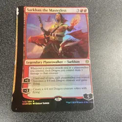 Sarkhan the Masterless MTG War of the Spark NFC Foil Miscut/Misprint - Image 1