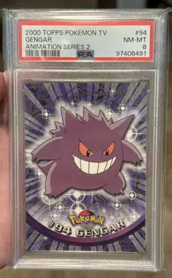 PSA 8 GENGAR #94 TOPPS 2000 POKEMON TV ANIMATION SERIES 2 - Image 1