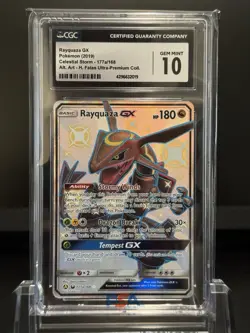 CGC 10 Gem Mint Rayquaza GX Celestial Storm 177a/168 Alternate Art Promo Pokemon - Image 1