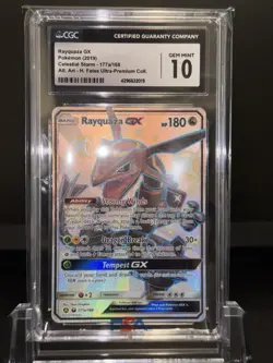 CGC 10 Gem Mint Rayquaza GX Celestial Storm 177a/168 Alternate Art Promo Pokemon - Image 2