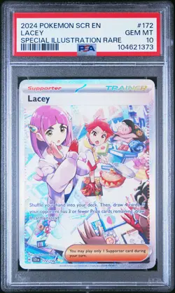 2024 POKEMON SCR EN-STELLAR CROWN SPECIAL ILLUSTRATION RARE #172 LACEY PSA 10 - Image 1