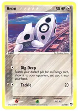 Pokemon - Aron - 42/108 - Common - EX Power Keepers - NM - Image 1