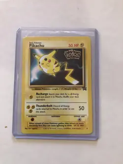 Vintage Pokemon Pikachu #4 Black Star Promo WB Pokemon First Movie - Image 1