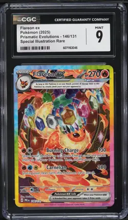 CGC 9 Flareon ex Special Illustration Rare Prismatic Evolutions SIR Pokemon #146 - Image 1