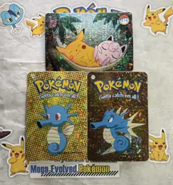 Pokemon Stickers Pocket Monsters Vintage Vending machine Shiny Holo Prism Set 3x - Image 1