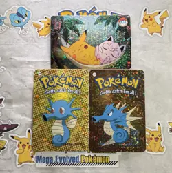 Pokemon Stickers Pocket Monsters Vintage Vending machine Shiny Holo Prism Set 3x - Image 3