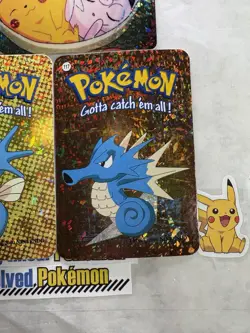 Pokemon Stickers Pocket Monsters Vintage Vending machine Shiny Holo Prism Set 3x - Image 4