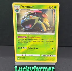 2017 Pokemon SM Shining Legends Venusaur Reverse Holo 3/73 Uncommon NM - Image 3