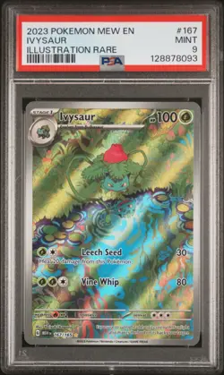 2023 POKEMON MEW EN-151 ILLUSTRATION RARE #167 IVYSAUR PSA 9 - Image 1