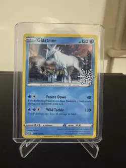 💥 Glastrier 051/196 Holiday Advent Calendar Holo Promo Pokemon Rare - Image 1