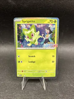 Pokemon Sprigatito 191 SVP Black Star Promo Scarlet Violet Holo Horizons NM - Image 1