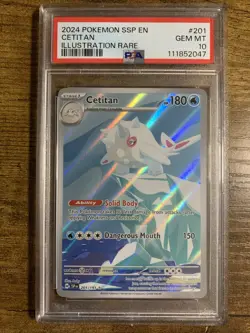 Cetitan 201/191 Pokemon Surging Sparks PSA 10 GEM MINT Illustration Rare English - Image 1
