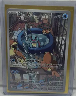 Pokemon TCG Squirtle Illustration Rare Card Stellar Crown 148/142 - Image 1
