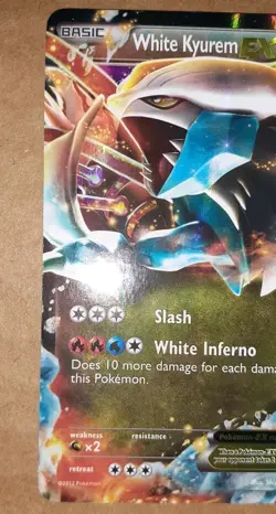 96/135 White Kyurem EX Rare Holo: Pokemon Trading Card Game BW-08 Plasma Storm - Image 3