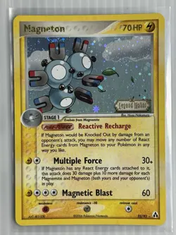 Magneton 2006 EX Legend Maker Reverse Holo Pokemon TCG Card 22/92 Stamped - Image 2