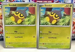 (Set Of 2) Pokemon Mega Evolution Reverse Holo Card - Seedot (013/132) - Image 1