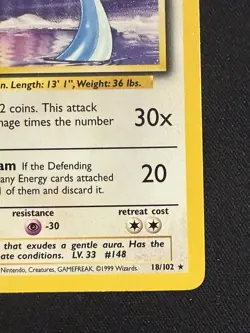 Pokemon TCG Dragonair Base Set Unlimited Rare Card 18/102 LP Condition - Image 3