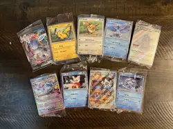 Pokemon 2025 Holiday Calendar Snowflake Stamped Promo Card Lot 9/9 Lot Sealed - Image 1
