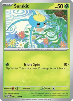 Surskit 001/182 | Paradox Rift | Common Non Holo | NM Pokemon Card - Image 1