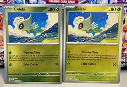 (Set Of 2) Pokemon Mega Evolution Reverse Holo Card - Celebi (012/132) - Image 1