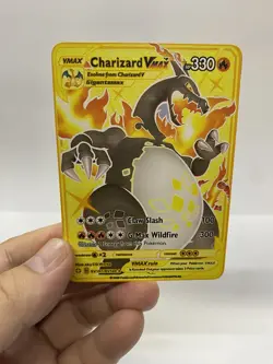 Charizard Vmax Gold Metal Pokemon Card-Collectible Gift Display！NICE - Image 5