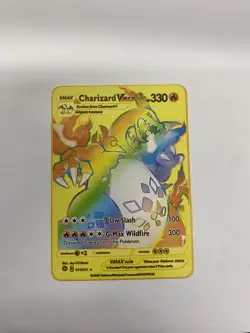 Charizard Vmax Gold Metal Pokemon Card-Collectible Gift Display！NICE - Image 1