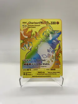 Charizard Vmax Gold Metal Pokemon Card-Collectible Gift Display！NICE - Image 5